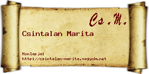 Csintalan Marita névjegykártya